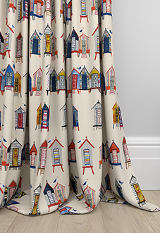 Beach Hut, Antique - Made to Measure Curtains